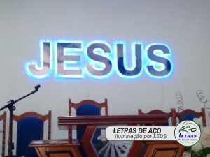 letras de aço com leds