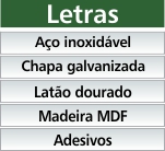 letras em relevo