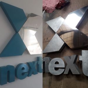 Letras de aço inoxidável  polido