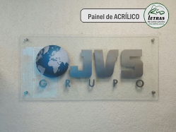placa de acrilico letras em relevo