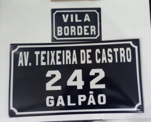 Placa numero de rua